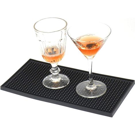 Tapis De Debordement En Caoutchouc - Antidérapant Et Étanche Pour Bar Café KTV Cuisine - Noir - 1 Pièce (1/5)