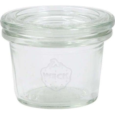 Bocaux Weck miniatures transparents 35 ml acier inoxydable