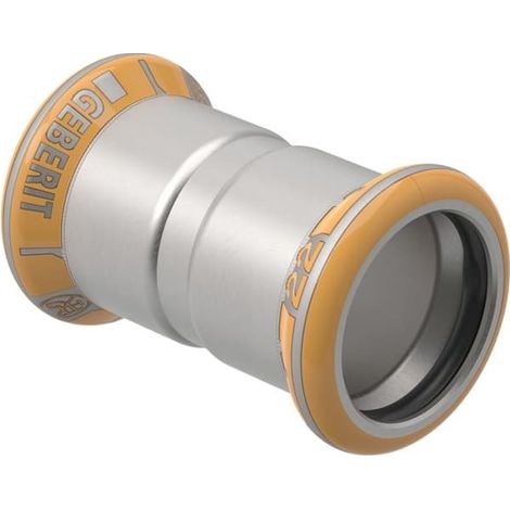 Geberit Muffe Mapress Therm 44004, DN 20, 22mm, 50mm, Edelstahl, Edelstahl (1/5)