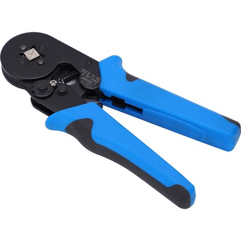 Assortiment de 1250 cosses isolées pour fils électriques, avec pince à sertir et poignée bleue et noire. (1/5)