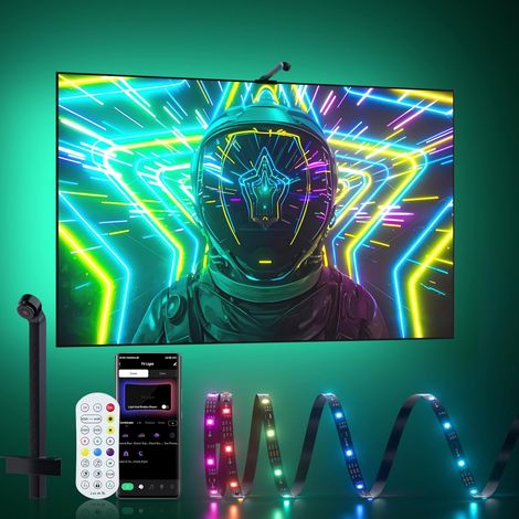 TV LED lumières 5M changeant de manière synchrone avec capteur AR synchronisation de la musique App Contrôle RVB Bande LED pour TV PC 55-75 pouces (1/5)