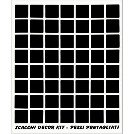 Adesivi Sticker Scacchi Neri, 20 x 24 cm (1/5)