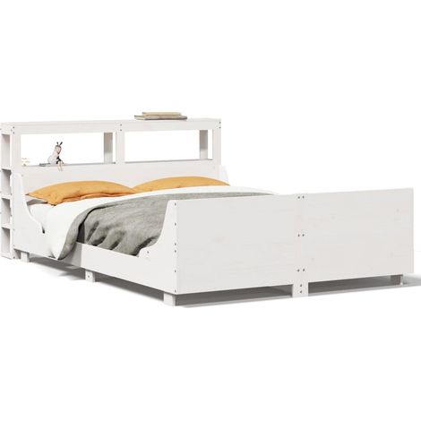 Maison Exclusive - Letto senza Materasso Bianco 140x190 cm Legno Massello di Pino