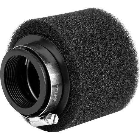 Filtro di aspirazione - Filtro aria in gomma - Universale - Doppio strato - Acciaio - Per moto Pit Dirt ATV - 50cc/110cc/125cc/150cc/160cc - Nero (48 mm) (1/5)