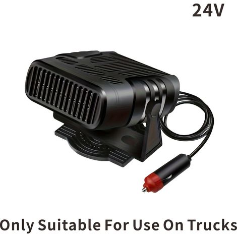 Souffleur d'air chaud 12 V/24 V pour véhicule 2 en 1 : économie d'énergie, chauffage ou refroidissement rapide, réglable à 360 degrés (1/5)