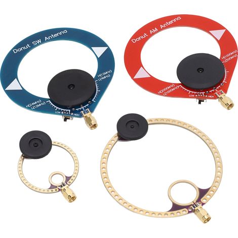 Lot de 4 antennes cadres mini émetteur-récepteur UHF VHF AM SW pour radio ondes courtes diffusion (1/5)