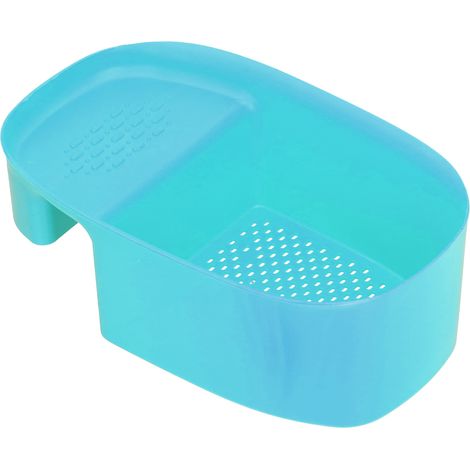 Égouttoir multifonctionnel pour évier, filtre à fruits et légumes pour les restes, bleu (1/5)