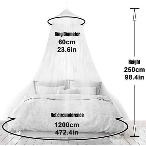 Moustiquaire de lit - - Ciel de lit - Grande taille - Protection contre les moustiques - Élégante (1/4)