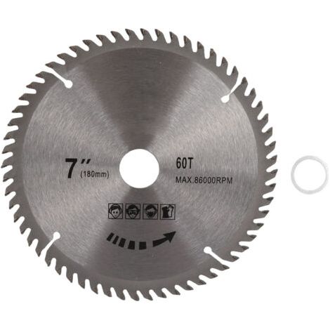 Lame de scie circulaire 7x60T pour le travail du bois, disque de coupe, accessoire de menuiserie, 180 mm (1/5)