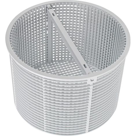 Skimmer Panier 18 cm, Panier de Rechange pour Skimmer Standard, Pré-filtre de Piscine Tamis de 18 cm de Diamètre pour une Extraction Facile Résistant au Chlore Stable (1/5)
