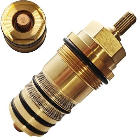 94282000 - Unité de contrôle de température en laiton - Cartouche de douche thermostatique en laiton - 3/4" - Compatible avec les douches Hansgrohe Ecostat - Thermostat de baignoire à 2 et 3 trous