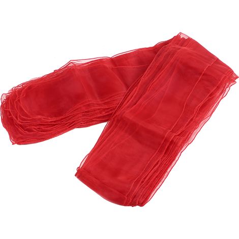 25 rubans de chaise en organza pour décoration de mariage, banquets et événements, assortiment de 25 pièces rouge (1/5)