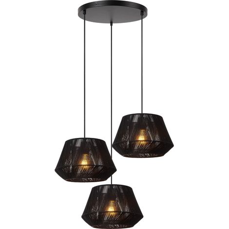 Lampe suspendue Jessica 3 lumières noires - 10421/13/30 (1/2)