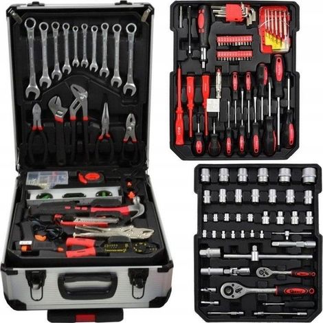 Valise à outils complète 187 pièces, pratique et robuste (1/3)