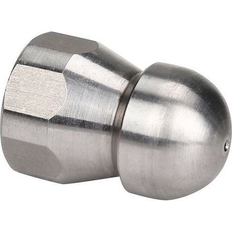 Buse de jet d'égout fixe en acier inoxydable, nez de bouton 3/8 pouce femelle, orifice 4.0, résistance 4000 PSI pour nettoyage et débouchage de canalisations (1/4)