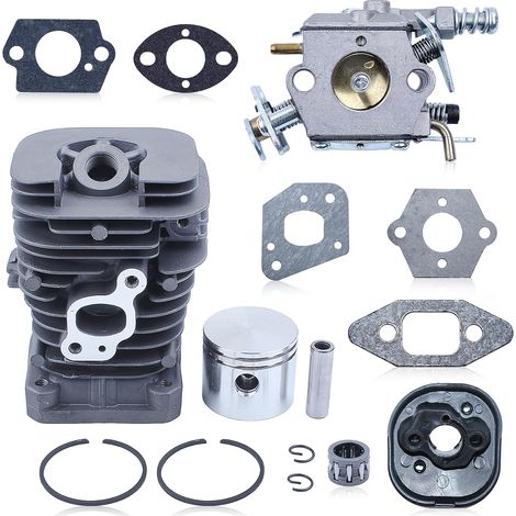Kit de piston de cylindre 41,1 mm, pour tronçonneuse McCulloch Mac Cat 335 435 440, avec kit de joints pour carburateur, pièces de rechange pour tronçonneuse (1/5)