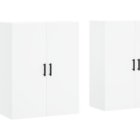 2 pcs Buffet,Bahut, Armoires murales blanc 69,5x34x90 cm CFW76215 (1/5)