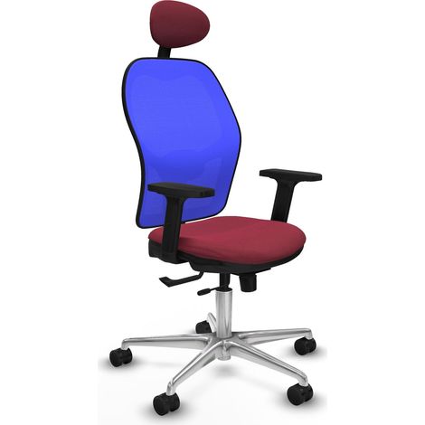 Silla de oficina piqueras y crespo espuma azul aluminio (1/2)