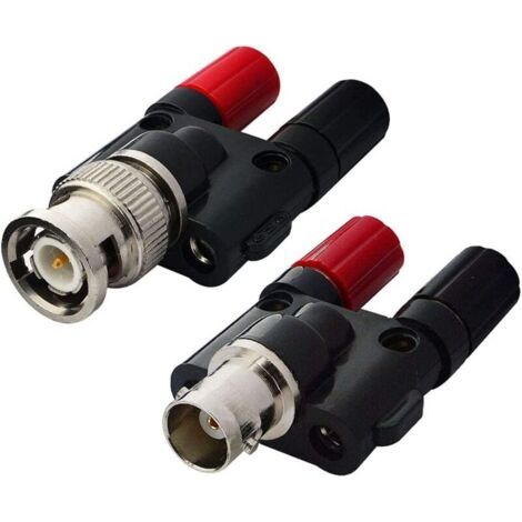 Kits 4 types BNC male femelle à 2X 4mm double banane femelle male prise de liaison poste RF Coaxial connecteur séparateur coaxial BN (1/4)