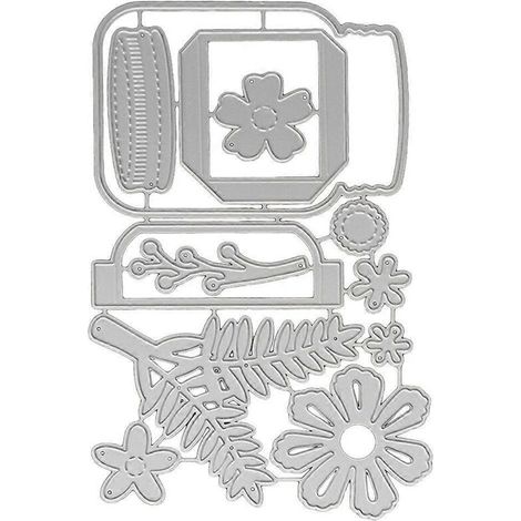 Matrices de découpe en métal pour bouteille de fleur, pochoir, modèle de papier pour scrapbooking DIY (1/5)