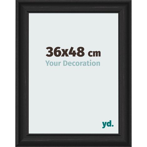 yd. - Cadre photo 36x48 - Noir Grain de Bois - MDF - Lazio (1/5)