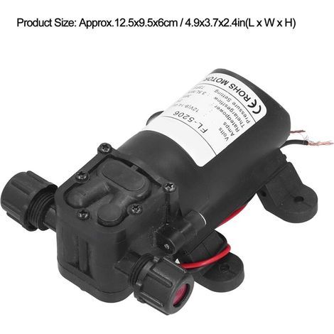 Pompe à diaphragme 12V 36W Double filetage Mini pompe à eau haute pression DC pour pulvérisateur agricole (1/4)