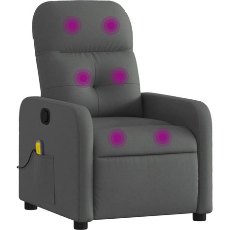 Maison Exclusive - Massage-Relaxsessel, Stoff, Dunkelgrau
