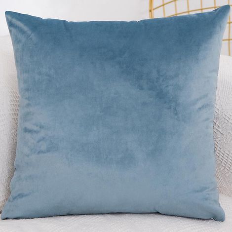 housse De Coussin En Velours Bleu Clair 50x50 Cm Housse De Coussin Dcorative Pour Canap Housse De Coussin Super Douce Pour Salon Chambre Coucher (1/5)