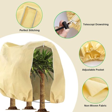 Housse de protection hivernale pour plantes 360x250 cm en tissu non tissé, couverture antigel XXL respirante pour jardin arbres arbustes et grandes plantations extérieures (1/5)