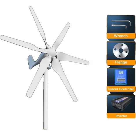 Aerogenerador, 3000 W de potencia, 5 palas, 24 voltios/12 voltios, controlador MPPT gratuito, 3000 W, sistema autónomo 2, 3000 W, 12 V (1/2)