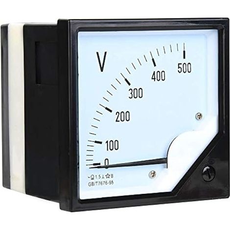 Voltmètre Analogique 230v Wechselstrom, Voltmètre AC 0 500V pour Appareils de Contrôle Analogiques électroniques Compteur de Tension à Panneau carré Analogique (1/5)