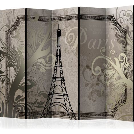 Paravent 5 Volets "Vintage Paris Gold" 172x225cm (1/2)