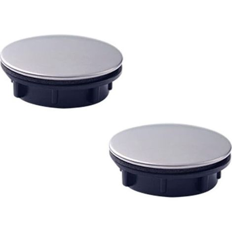 Set mit 2 Küchenspülen-Abdecklöchern für Küchenspülen, Wasserhahnlöcher, Badezimmer-Wasserhahnlöcher, Überlaufabdeckungen aus Edelstahl (1/4)