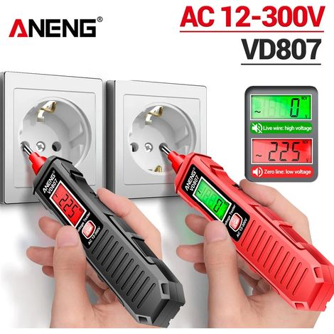 (VD807 noir)ANENG VD807 Testeur de stylo électrique intelligent portable à induction à un mot 50/60 Hz Capteur NCV AC 12-300 V Non- (1/5)