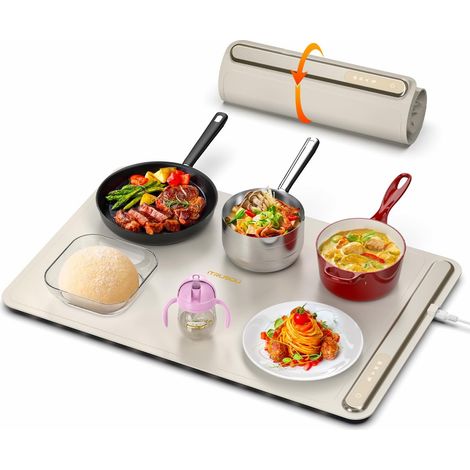 Chauffe-plat flexible en silicone crème – Réchauffe rapide