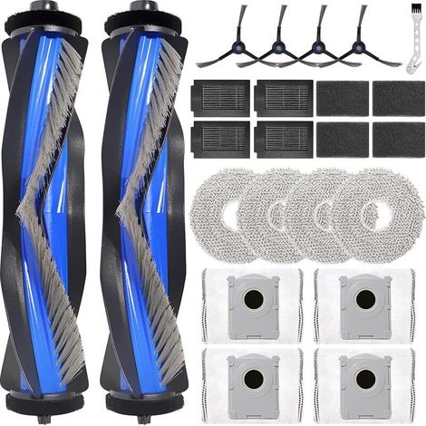 Ricambi per l'aspirapolvere robot Ecovacs Deebot T50 Max Pro Omni / T50 Max Omni: Accessori, 2 spazzole principali, 4 panni, 4 sacchetti per la polvere, 4 filtri, 4 spazzole laterali (1/5)