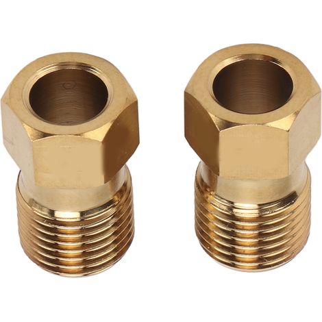 Kit de 2 aiguilles à huile pour freins à disque hydrauliques en alliage de titane, tête olive, couleur or (1/5)
