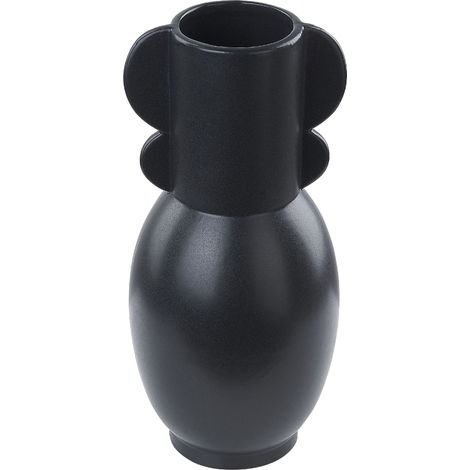 Blumenvase MYTILENE Keramik 29 cm Schwarz