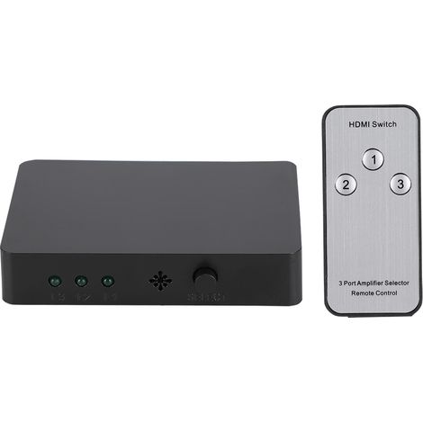 Boîtier Commutateur HDMI 3 Entrées 1 Sortie, Splitter Hub 3x1 pour Téléviseurs HD et Projecteurs, 1080p (1/5)