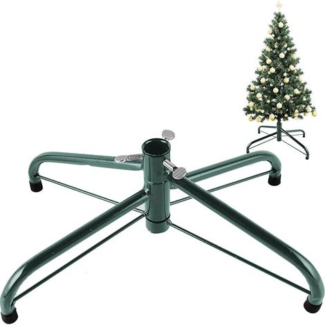 Supporto pieghevole per albero di Natale da 40 cm - Supporto in metallo con piedini in gomma e viti - Grande e stabile - Per uso interno ed esterno - Decorazione natalizia