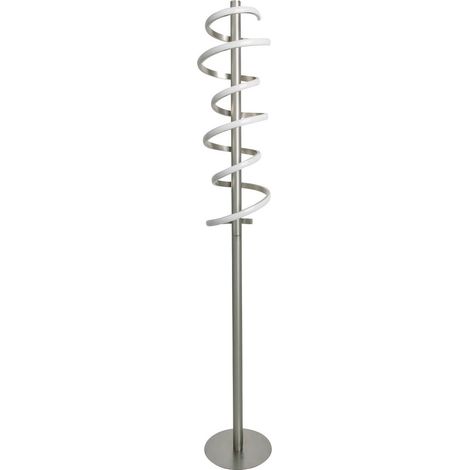 Naeve BELLEZA Lampadaire LED intégré à intensité variable Acier-Blank 2880K Capteur tactile