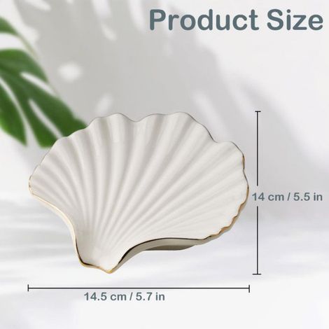 Porte Savon Ceramique,Porte Savon en Forme de Coquillage,Support Savon Solide pour Salle de Bain,Cuisine,Baignoire,évier et Douche (1/5)