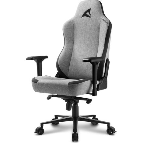 Sharkoon Skiller SGS40 - Sedia da gaming, con rivestimento in tessuto traspirante, larga, colore: Nero/Grigio