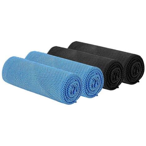 Serviettes rafraîchissantes, paquet de 4 (40 x 12 pouces), serviettes rafraîchissantes pour le cou et le visage. (1/5)