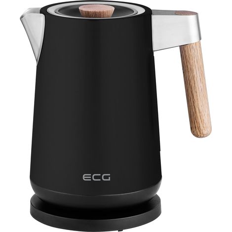 ECG RK 1768 Strix Timber Black Wasserkocher 1,7L Edelstahl