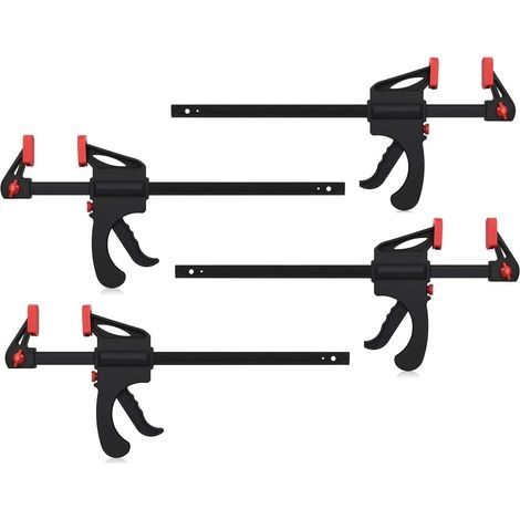 4 Pièces 6 Pouces Barre de Serrage Sergent Monomanuels pour Charpentier, Kit d'outils de menuiserie en Bois (1/5)