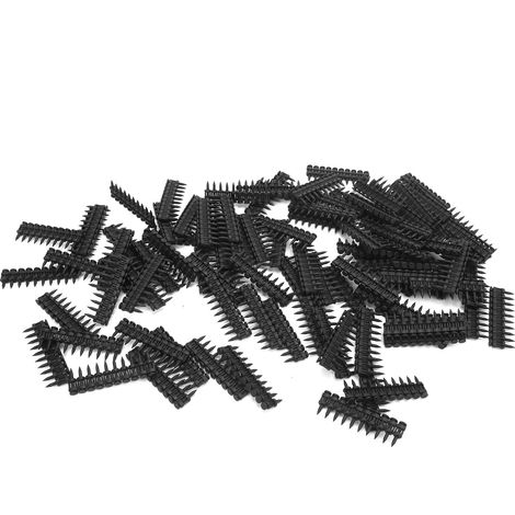 1000 clous à gaz ronds et pointus, avec bande adhésive noire, accessoires pour portes et fenêtres, 19 mm (3/4 pouce). (1/5)