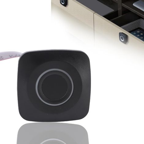 Serrure d'armoire à empreintes digitales, serrure de tiroir à empreintes digitales biométrique intelligente, chargement sans clé, utilisation au bureau à domicile (1/4)