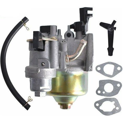 Carburateur avec tuyau + joint – compatible moteur Honda GX160 GX168F GX200 5.5CV 6.5CV – couleur argent (1/5)
