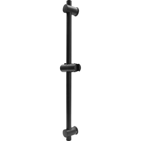 【Chauffage et ventilation】Barre de Douche 66cm Inox Argent Support Douchette Réglable 360°Pivotant Barre de douche réglable Fixation Murale par Perçage (1/5)